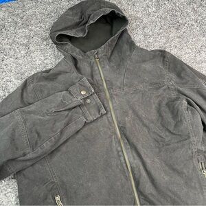 Kuhl Jacket Mens L The Law Fleece Lined Hoody Cotton Blend Outdoor